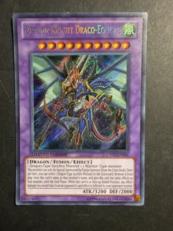 YUGIOH! DRAGON KNIGHT DRACO-EQUISTE SECRET RARE LIMITED EDITION CT07-EN003 NM - Image 1