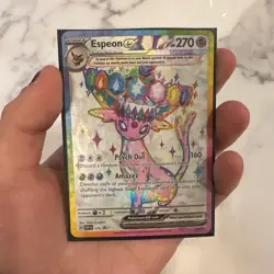 Pokemon TCG Espeon ex 175 Prismatic Evolutions Premium Figure Collection Promo - Image 1