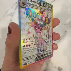 Pokemon TCG Espeon ex 175 Prismatic Evolutions Premium Figure Collection Promo - Image 3