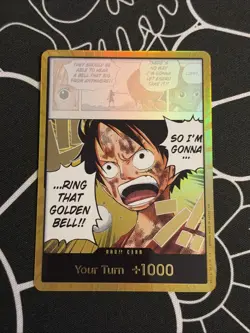 One Piece CCG Don!! Foil Card Luffy Ring That Golden Bell Standard English - Image 2