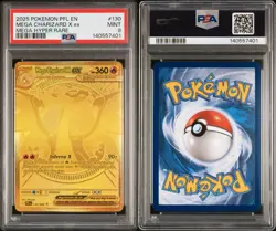 Pokemon Mega Charizard X ex 130 Gold Mega Hyper Rare Phantasmal Flames PSA 9 - Image 3
