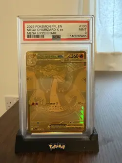 Pokemon TCG - Mega Charizard X EX 130/094 Hyper Rare - Phantasmal Flames - PSA 9 - Image 1