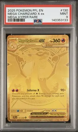 Pokemon TCG - Mega Charizard X EX 130/094 Hyper Rare - Phantasmal Flames - PSA 9 - Image 2