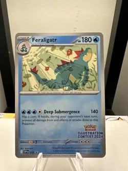 2024 Illustration Contest Feraligatr 213 Pokemon Card [NM] SV Promo - Image 1