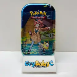 Pokemon Crown Zenith Mini Tin Sonia Sealed 2 Packs 1 Sticker Sheet 1 Art Card - Image 1