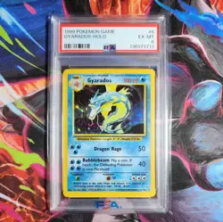 1999 Pokemon Base Set Gyarados Holo #6 Unlimited PSA 6 - Image 1