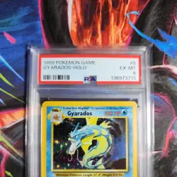 1999 Pokemon Base Set Gyarados Holo #6 Unlimited PSA 6 - Image 2