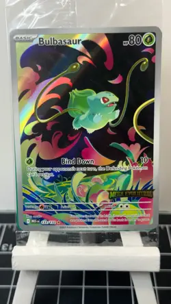 Bulbasaur - (Mega Evolution Stamped) 133/132 Pack Fresh Full Art Pokemon TCG - Image 3