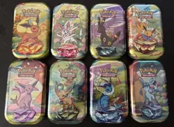 Pokemon TCG Scarlet Violet Prismatic Evolutions Mini Tin Lot Of 8 New & Sealed - Image 1