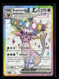 Pokemon 2025 Prismatic Evolutions Espeon EX SAR #SVP EN 175 - Image 1