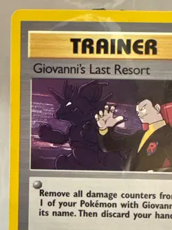 Pokemon 1st Edition Gym Heroes Giovanni's Last Resort Trainer Rare 105/132 LP - Image 2