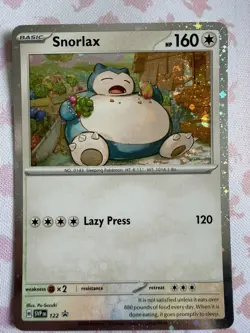 Pokemon TCG Snorlax SVP122 SV | Black Star Promos | Cosmos Holo Double Swirl 🌀 - Image 1