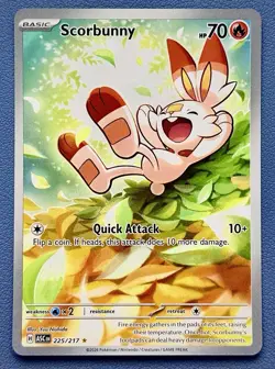 Pokemon Scorbunny 225/217 Ascended Heroes Holo Illustration Rare NM - Image 2