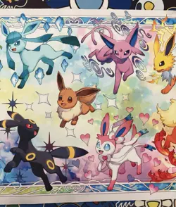 Pokemon TCG Eevee Evolutions Standard Playmat Multicolor Rubber Non-Slip - Image 5