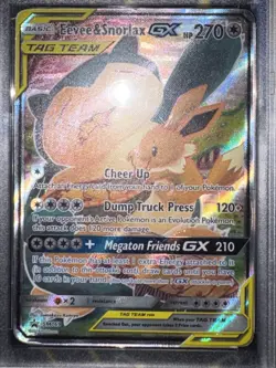 Pokemon TCG Snorlax and Eevee Illustration Promo Card SM169 NM - Image 1