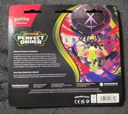 Pokemon Mega Evolution Perfect Order 3-Pack Blister (Chikorita Promo) - In Hand - Image 2