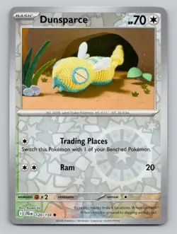 Reverse Holo Dunsparce 120/159 Common Journey Together Pokemon - Image 1
