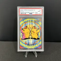 2000 Topps Pokemon Series 2 DITTO #132 Stick-Ons (5 of 10) PSA 9 MINT - Image 1