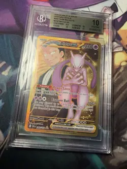 Pokemon Mewtwo EX Team Rocket’s 240/182 Gold Rare 2025 Destined Rivals BGS 10 !! - Image 3