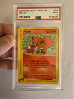 2003 Pokemon - Vulpix Non-Holo - Aquapolis 116/147 - E Series - PSA 9 MINT! WOTC - Image 2