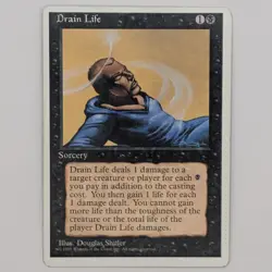 Drain Life - 4th Edition Fourth 4ED Magic Card MTG - LP - Image 1