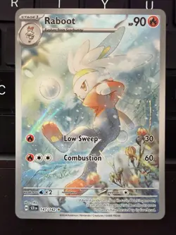 Pokemon TCG Raboot 147/142 Illustration Rare Stellar Crown Holo IR English NM - Image 1