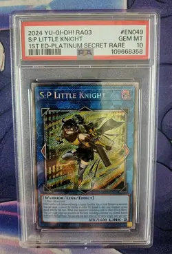 Yu-Gi-Oh! S:P Little Knight (Platinum Secret) RA03-EN049 PSA 10 - Image 1