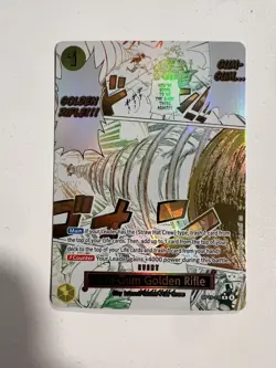 One Piece Adventure on Kami's Island Gum Gum Golden Rifle OP15-116 Alt Art NM - Image 1