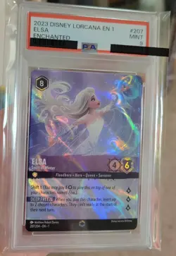 2023 Disney Lorcana EN 1 42/204 Elsa Spirit of Winter PSA 9 MINT - Image 1