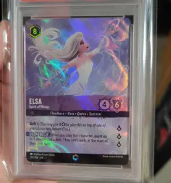 2023 Disney Lorcana EN 1 42/204 Elsa Spirit of Winter PSA 9 MINT - Image 2
