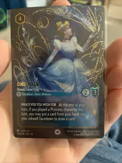 Disney Lorcana Whispers in the Well Cinderella Dream Come True Enchanted 236/204 - Image 5