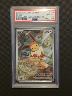 Pokemon TCG Eevee Prismatic Evolutions Promo SVP173 - PSA 10 GEM Mint - Image 1