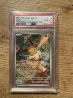 Pokemon TCG Eevee Prismatic Evolutions Promo SVP173 - PSA 10 GEM Mint - Image 1