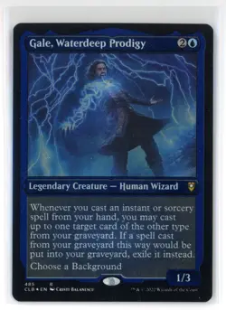 MtG AFR Gale, Waterdeep Prodigy #485 Etched FOIL - Image 1