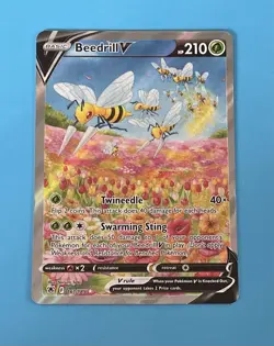 🐝 Pokemon TCG Beedrill v Astral Radiance Holo Ultra Rare Card 161/189 - Image 1