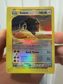 Pokemon Crystal Golem Reverse Holo Card 148/144 Skyridge - Image 1