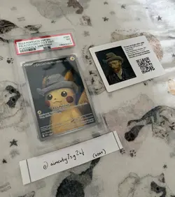 Pokemon TCG Van Gogh Promo Card Pikachu Grey Felt Hat SVP085 PSA 7 NM - Image 4