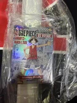 One Piece Monkey D. Luffy US College Basketball SEALED Promo Card - Image 1