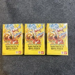 ONE PIECE CARD GAME OP-15 3x DOUBLE PACK SET 10 ENGLISH DP-10 USA - Image 1