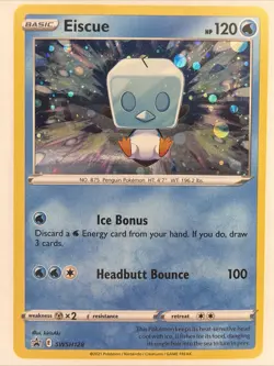 Eiscue #SWSH128 POKEMON TCG Sword Shield Promo Cards BLACK STAR COSMOS HOLO - Image 1