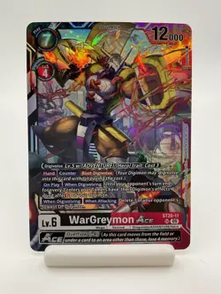 Digimon Card Game, Wargreymon Ace ST20-11 Foil Super Rare English - Image 1