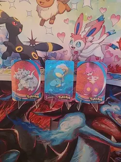 Pokemon Advanced Evolutions Lenticular Panini Cards Inc 2004 X3 Bundle - Image 1