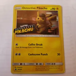 Pokemon Detective Pikachu Promo Stamped Holo Card SM190 Basic - Image 1