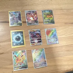 Pokemon TCG Fusion Strike & Sword Shield Lot 8 Cards V VMAX VSTAR Holo Full Art - Image 1