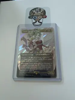 Terra, Herald of Hope (Borderless) (Surge Foil) Commander: Final Fantasy Foil - Image 1
