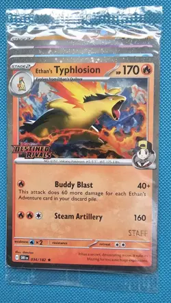 Destined Rivals SEALED STAFF Stamped Prerelease Promo Set - All 4 Cards - Image 1