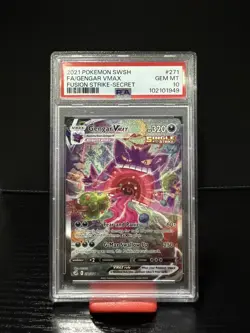 Pokemon 2021 Gengar VMAX 271/264 Alt Art Fusion Strike GEM MINT PSA 10 - Image 1