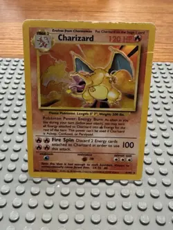 Pokemon Charizard 4/102 Holo Base Set *Damaged* - Image 1