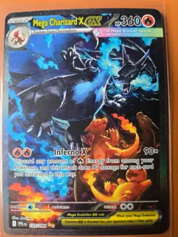 2025 Pokemon Mega Evolution Phantasmal Flames Mega Charizard X ex #125/094 - Image 1