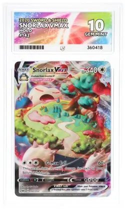 ACE 10 Snorlax VMax Holo 142/202 Sword & Shield Base 2020 Pokemon Card - Image 1
